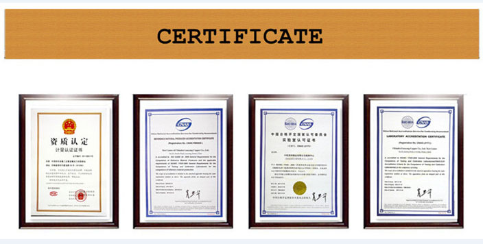 Tinattu kuparinauha certificate